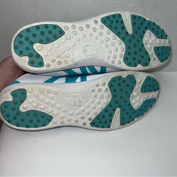 FootJoy FJ Leisure Slip On Golf Shoe White Light Blue 92908 Women Size 11Med - Picture 9 of 10